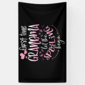 Eerste keer dat oma het Spoelen laat beginnen Spandoek (Verticaal)