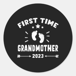 Eerste keer grootmoeder 2023 voor grootmoeder fami ronde sticker