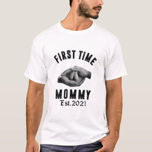 Eerste keer mama Nieuwe moeder Est 2021 T-shirt