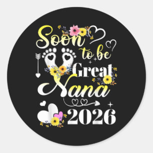 Eerste keer moeder zwangerschap binnenkort geweldi ronde sticker