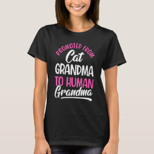 Eerste keer oma kat grootmoeder moederdag t-shirt