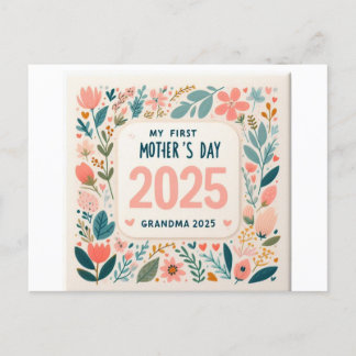 Eerste keer oma Moederdag 2025 Feestdagenkaart