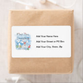 Eerste keer oma van jongen geschenken etiket (Insitu)