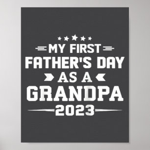 Eerste keer opa 2023 Nieuwe grootvader vaders D  Poster