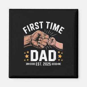 Eerste keer papa est 2025 vuist hobbel nieuwe papa magneet