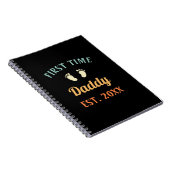 Eerste keer papa Fatherhood Vaderdag Notitieboek (Rechterzijde)
