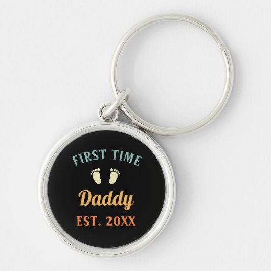 Eerste keer papa Fatherhood Vaderdag Sleutelhanger (Voorkant)