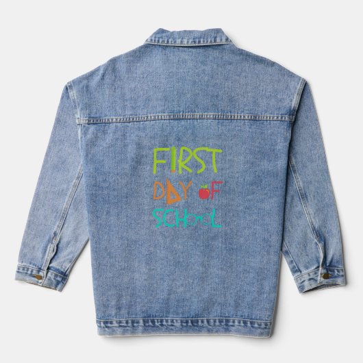 Eerste keer school denim jas jacket (Achterkant)
