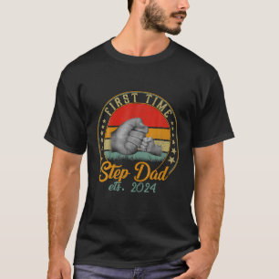 Eerste keer stap vader est 2024 Mannen  binnenkort T-shirt