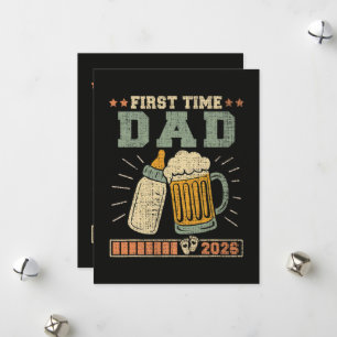 Eerste keer vader 2026 Verwacht baby grappig Feestdagenkaart