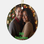 eerste kerst 2024 keramisch ornament (Links)