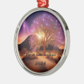 Eerste kerst 2024 metalen ornament (Links)