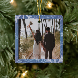 Eerste kerst, aangepaste foto keramisch ornament