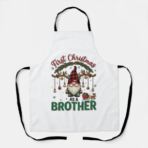 Eerste kerst als broeder kabouter rendier slee schort