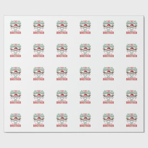 Eerste kerst als een broer Santa Gnome Cadeaupapier