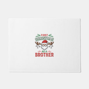 Eerste kerst als een broer Santa Gnome Deurmat