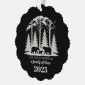 Eerste kerst als een gezin van drie 2025 Custom Ornament Kaart (Links)