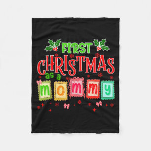 Eerste kerst als een moeder 2025 Coquette strik ma Fleece Deken