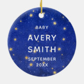 Eerste kerst als een moeder walvis gepersonaliseer keramisch ornament (Achterkant)