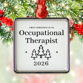 Eerste kerst als ergotherapeut metalen ornament