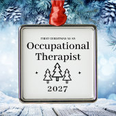 Eerste kerst als ergotherapeut metalen ornament