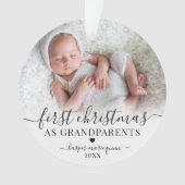 Eerste kerst als grootouders 2 foto ornament (voorkant)