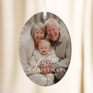 Eerste kerst als grootouders foto keramisch ornament