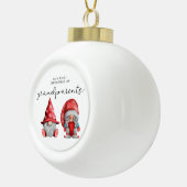 Eerste kerst als grootouders Kerstfamilie Keramische Bal Ornament (Rechts)