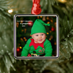 Eerste kerst als grootouders - Metal Ornament