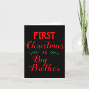 Eerste kerst als grote broer familie matching kaart