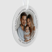 Eerste kerst als mama en papa aangepaste foto ornament (voorkant)