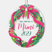 Eerste kerst als Mimi Keramisch Ornament (Links)
