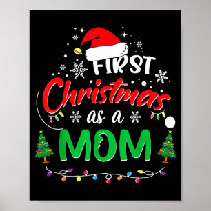 Eerste kerst als moeder 1e kerst bijpassende Fa Poster