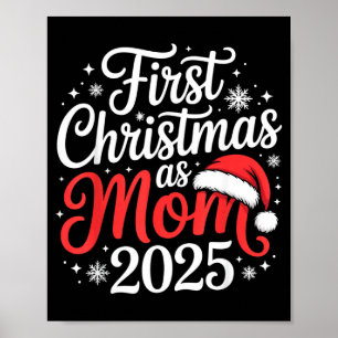 Eerste kerst als moeder 2025 Familie Matching Nieu Poster