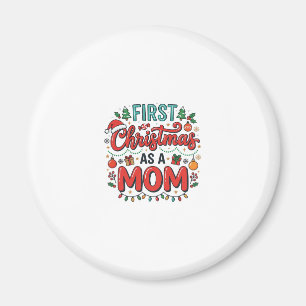 Eerste kerst als moeder vakantiedesign magneet
