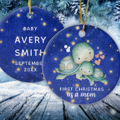 Eerste kerst als moeder Zee schildpadden gepersona Keramisch Ornament