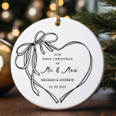Eerste kerst als Mr & Mrs Ceramic Ornament