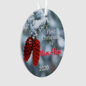 Eerste kerst als Nana & Papa nieuwe grootouders Ornament (voorkant)