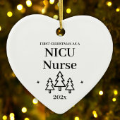 Eerste kerst als Nicu Nurse Neonatal Care Keramisch Ornament