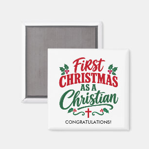 EERSTE KERST Als nieuwe christelijke gelovige guns Magneet
