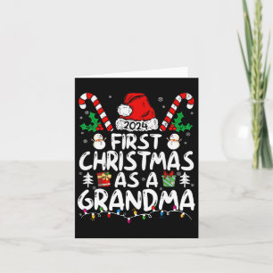 Eerste kerst als oma familie bijpassende nieuwe kaart