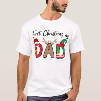 Eerste kerst als papa Familie bijpassende xmas T-shirt