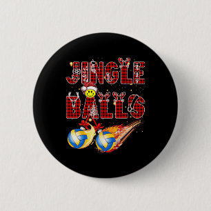 Eerste kerst als papa Jingle volleybal papa oom d Ronde Button 5,7 Cm