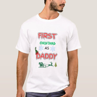 Eerste kerst als papa t-shirt