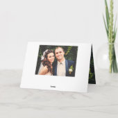 Eerste kerst als pasgetrouwden handgetekend | Rood Feestdagen Kaart (Achterkant)