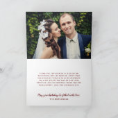 Eerste kerst als pasgetrouwden handgetekend | Rood Feestdagen Kaart (Binnen)