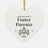 Eerste kerst als pleegouders 2025 keramisch ornament (Voorkant)
