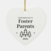Eerste kerst als pleegouders 2025 keramisch ornament (Achterkant)