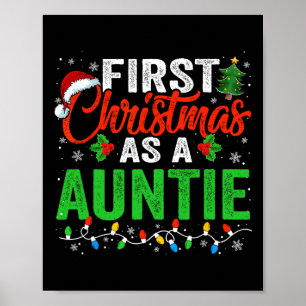 Eerste kerst als tante kerstverlichting Familie Ch Poster