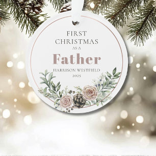 Eerste kerst als vader Naam Jaar Ornament